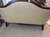 Antique Victorian Beige Settee - 3