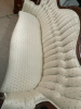 Antique Victorian Beige Settee - 12