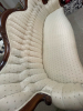 Antique Victorian Beige Settee - 14