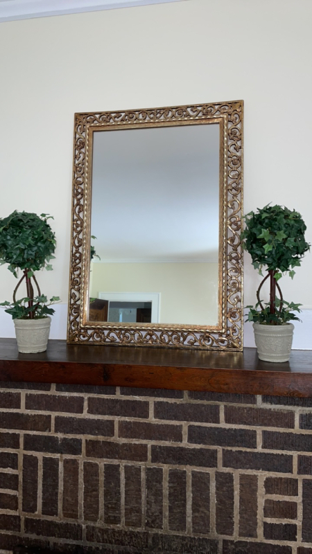 Mirror and Topiary Decor