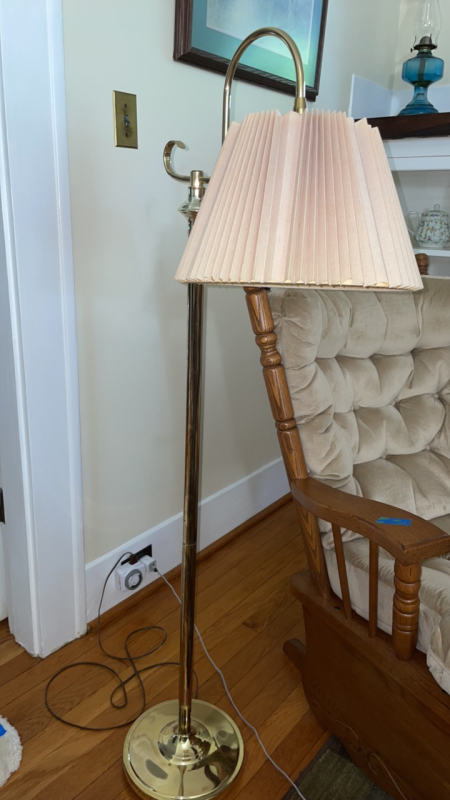 Vintage Brass Floor Lamp