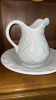 White Embossed Pitcher Bowl - 3