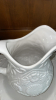 White Embossed Pitcher Bowl - 5