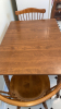 Table with Red Checkered Covering, Kitchen Decor, Decorative Window Hanger, and Chair - 10