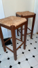 Backless Bar Stools (2), Red Metal Fan & Hanging Stoneware - 14