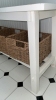 Wooden Bench with Three Wicker Baskets - 3