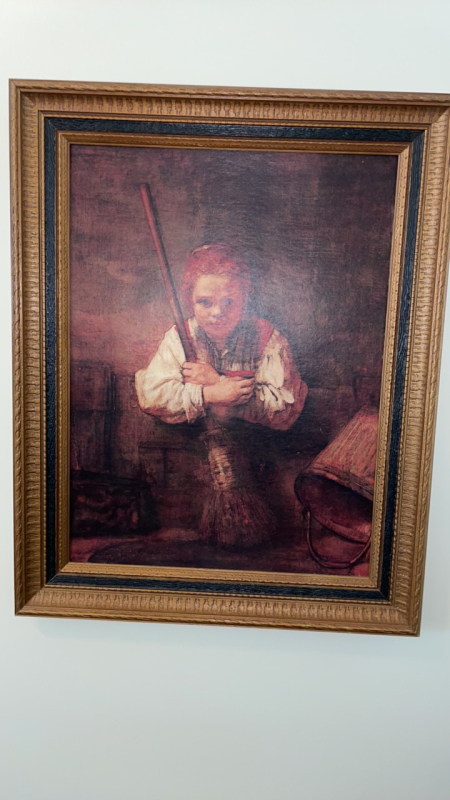 Picture: Girl with Broom and Bucket