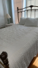 Brass Bed Frame with Comforter and Two Pillows - 22