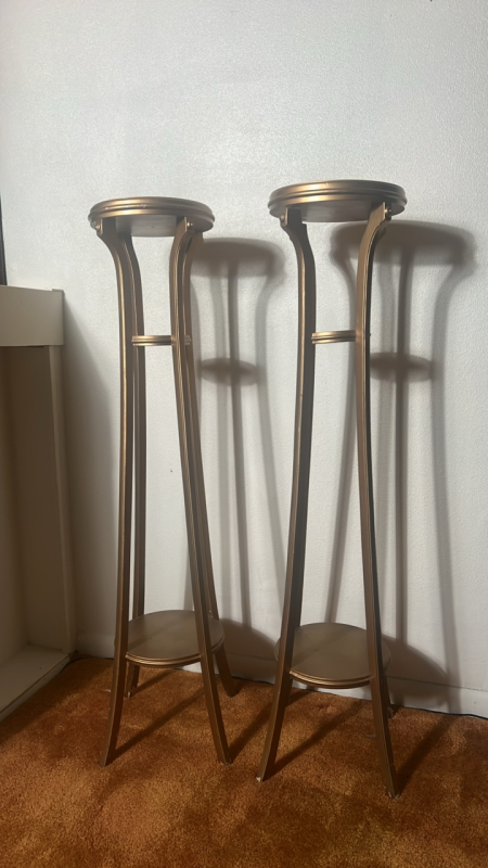 Bronze Style Plant Stands (2)