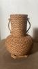 Tonnieshof Carstens W German Pottery Vase & Wicker Plant Holders - 6