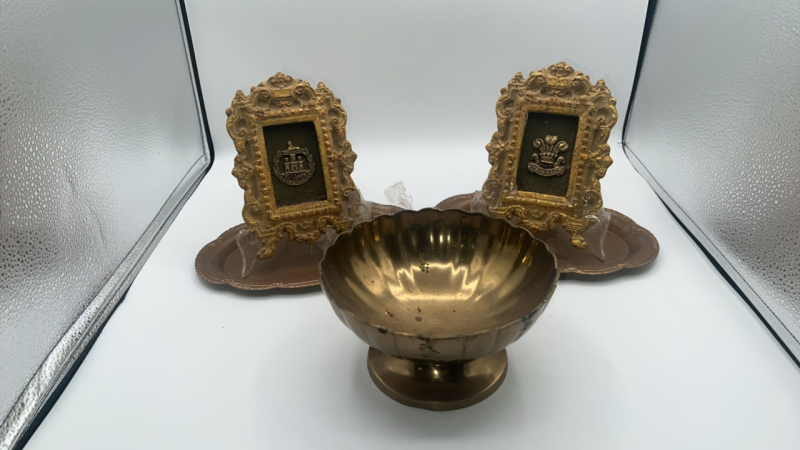 Vintage Relics & Brass Candy Dish