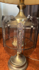 Mid Century Brass and Beveled Etched Glass Table Lamp - 3