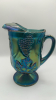 Indiana Blue Iridescent Carnival Glass Set - 3