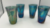 Indiana Blue Iridescent Carnival Glass Set - 6