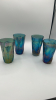 Indiana Blue Iridescent Carnival Glass Set - 7