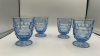 Mid Century Modern Vase Tiffin Copen Blue Crystal Ball Set - 12