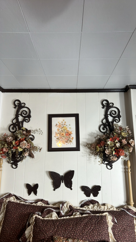 Vintage Butterfly and Floral Wall Decor