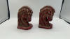 Mid Century Modern Ceramic Horse Head Book Ends (2)