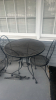 Wrought Iron Patio Bistro Table w/ Chairs