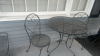 Wrought Iron Patio Bistro Table w/ Chairs - 2