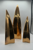 JARU Large Gold Metallic Mid Century Sculptures - 3