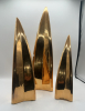 JARU Large Gold Metallic Mid Century Sculptures - 4