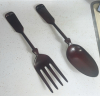 Large MCM Rustic Metal Spoon & Fork Home Decor