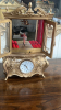 Gold Mirror, Music Box Clock and Wall Decor - 11