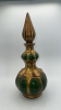 Green and Gold Genie Decanter & Green Glass and Gold Candlesticks - 3