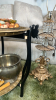 Moroccan Style Side Table, Contents & Jeweled Lamp Bases (2) - 4