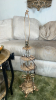 Moroccan Style Side Table, Contents & Jeweled Lamp Bases (2) - 10