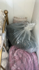 Twin Sized Bedding, Crochet Pillows, Assorted Blankets & Draperies - 9