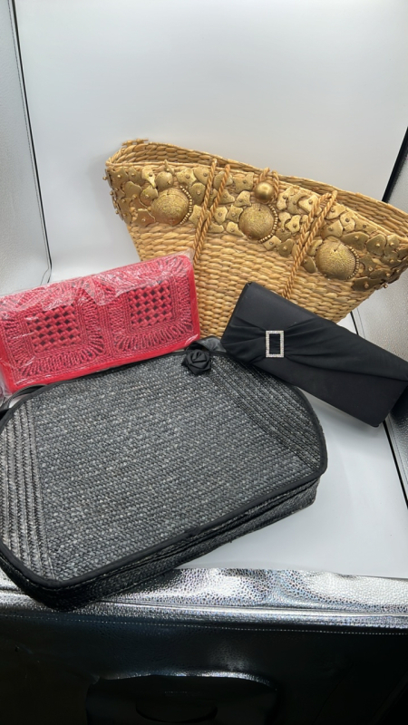 Assorted Wicker Bags,Clutches & Formal Clutch