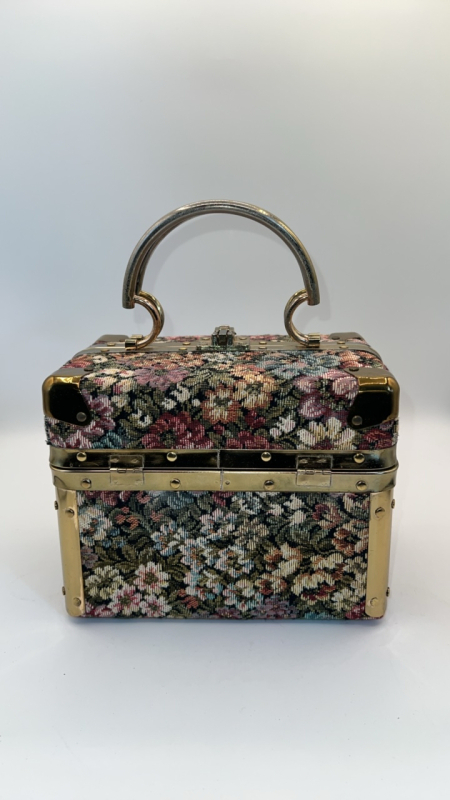 Vintage Ladies Floral Handheld Trunk