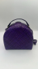 Ladies Purple Woven Wicker Style Handbag