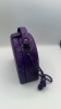 Ladies Purple Woven Wicker Style Handbag - 3