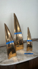 JARU Large Gold Metallic Mid Century Sculptures - 10