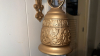 Ornate Wall Bell and Hanging Brass Candlestick Holder - 3