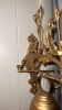 Ornate Wall Bell and Hanging Brass Candlestick Holder - 6