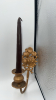 Ornate Wall Bell and Hanging Brass Candlestick Holder - 8