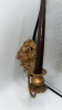 Ornate Wall Bell and Hanging Brass Candlestick Holder - 10