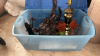 Plastic Storage Totes w/ Lamp Bases, Contents & Hamper - 4