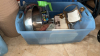 Plastic Storage Totes w/ Lamp Bases, Contents & Hamper - 13