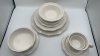 Ceramic Plate Set w/ Soup Bowls & Tea Cups - 4