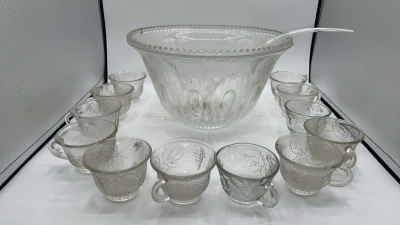 Punch Bowl w/ Punch Glasses