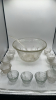 Punch Bowl w/ Punch Glasses - 4