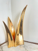 JARU Large Gold Metallic Mid Century Sculptures - 2