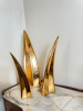 JARU Large Gold Metallic Mid Century Sculptures - 5