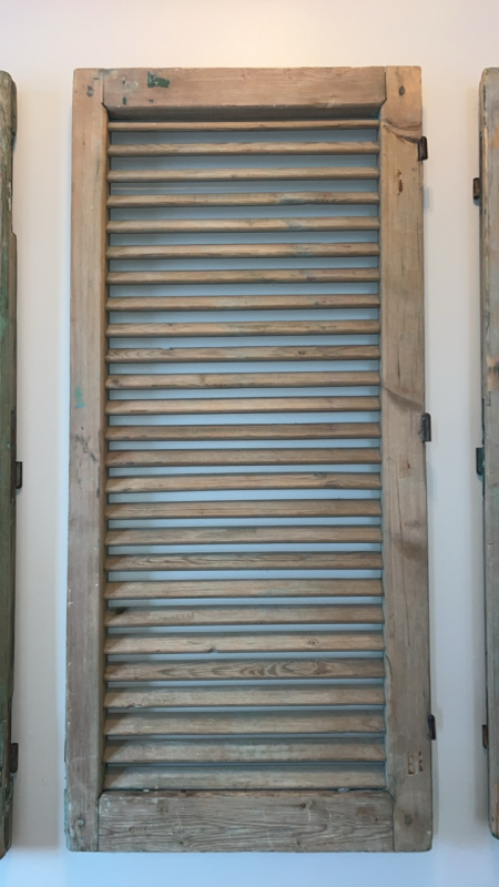 Rustic Wooden Shutter with Bullet Style Hinges