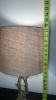 Ceramic Wood Style Table Lamp w/ Shade & Artificial Succulent - 5